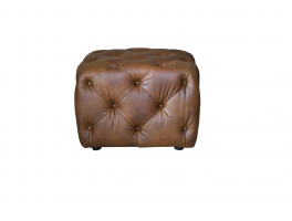 Alexander & James Button Footstool Small Leather Footstool