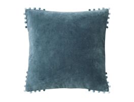 Slate Blue Velvet Cushion
