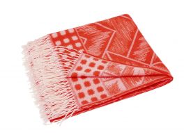 Geometric Paprika Throw