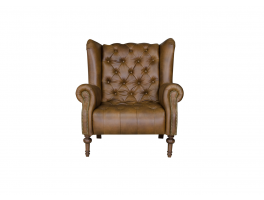 Alexander & James Theo Leather Highback Armchair