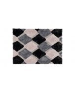 3D Geo Shaggy Grey Rug