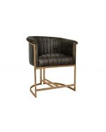 Artemis Dark Grey Leather Dining Chair