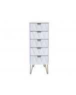 Diamond White 5 Drawer Locker