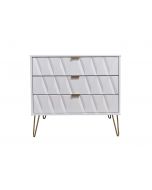 Diamond White 3 Drawer Chest