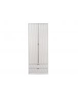 Diamond White 2 Drawer Wardrobe