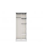 Diamond Black Matt Open Shelf Wardrobe