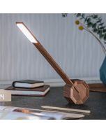 Gingko Design Octagon One Desk Lamp Walnut