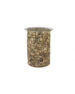 Bluebone Driftwood Tall Lamp Table Glass Top