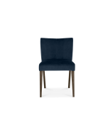 Brienne Dark Blue Velvet Low Back Chair (Pair)