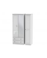 Pembroke Tall Triple 2 Drawer Mirror Wardrobe