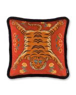 Paloma Home Tibetan Tiger Red Feather Filled Cushion