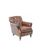 Ancient Mariner Vintage Button Back Leather Chair